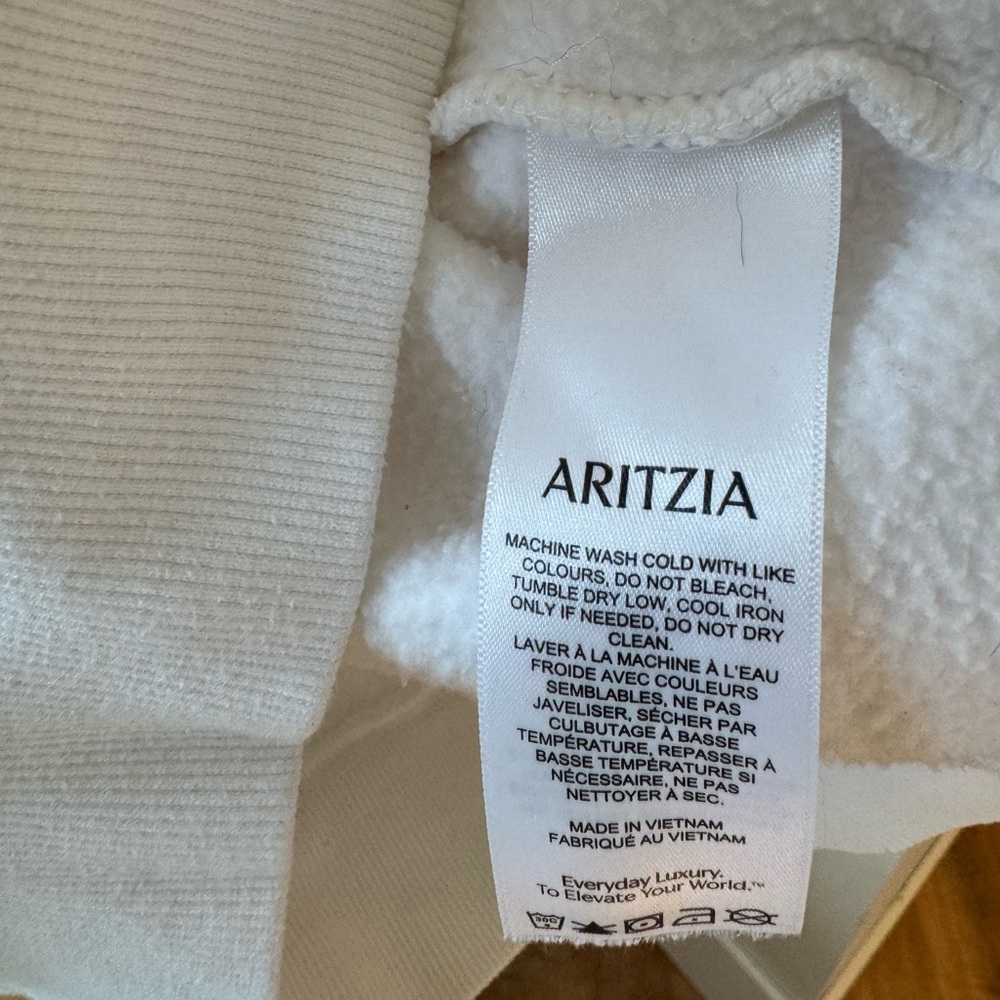 Aritzia White Women's Pullover Hoodie - Picture 6 of 13